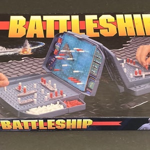 Vintage Battleship Game, a Classic Naval Combat Game by Milton Bradley from 1996.