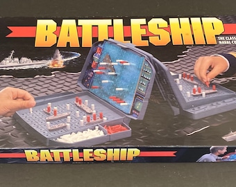 Vintage Battleship Game, a Classic Naval Combat Game by Milton Bradley from 1996.