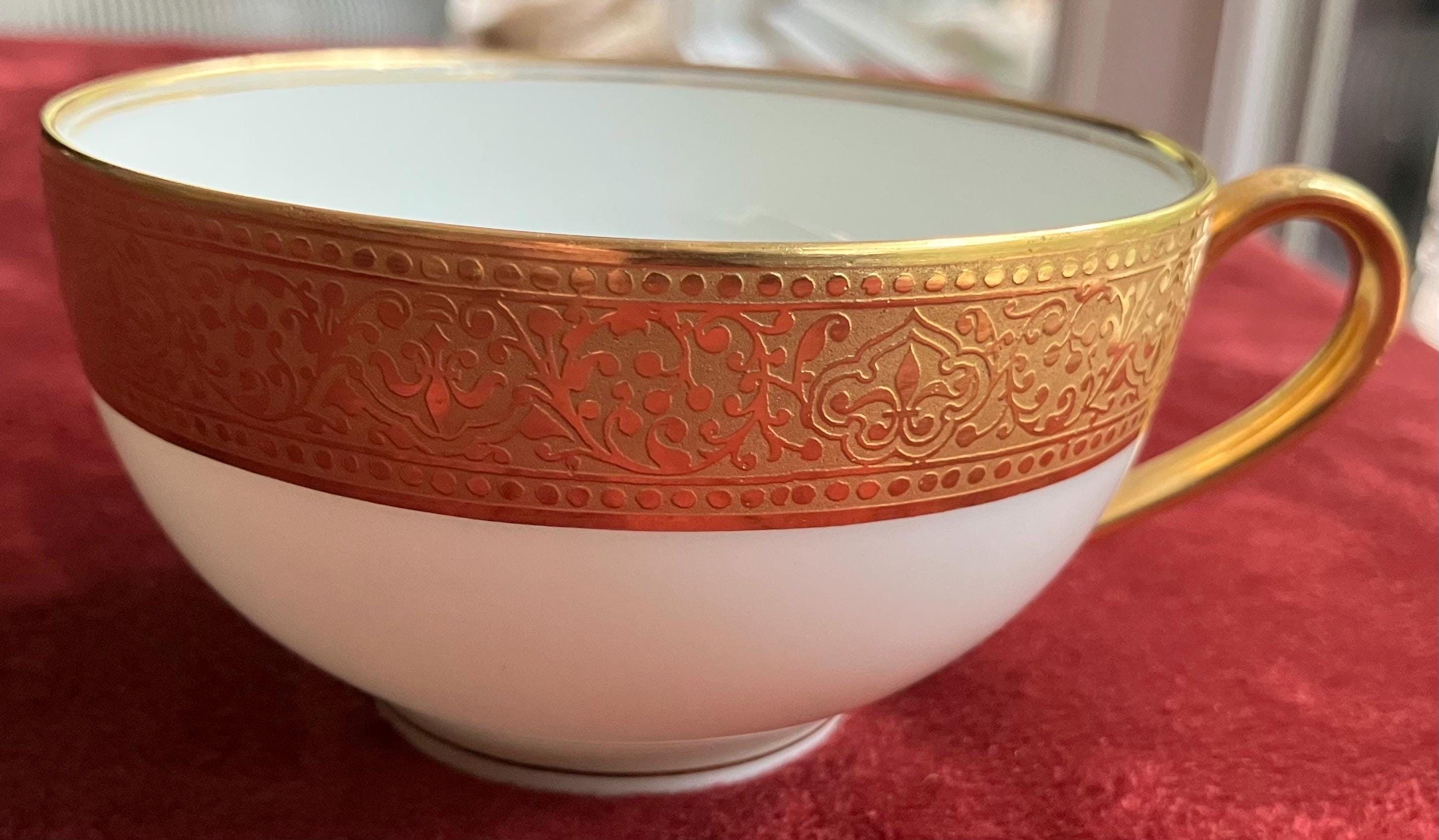 Antique Theodore Haviland Limoges France Porcelain, Wide Gold