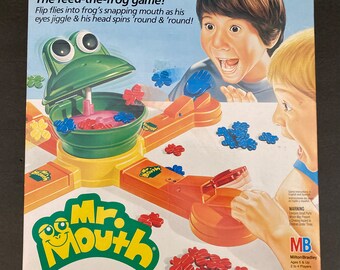 The Motorized Feed the Frog Game Tested MB 1987 Complete Mouth Vintage Mr 