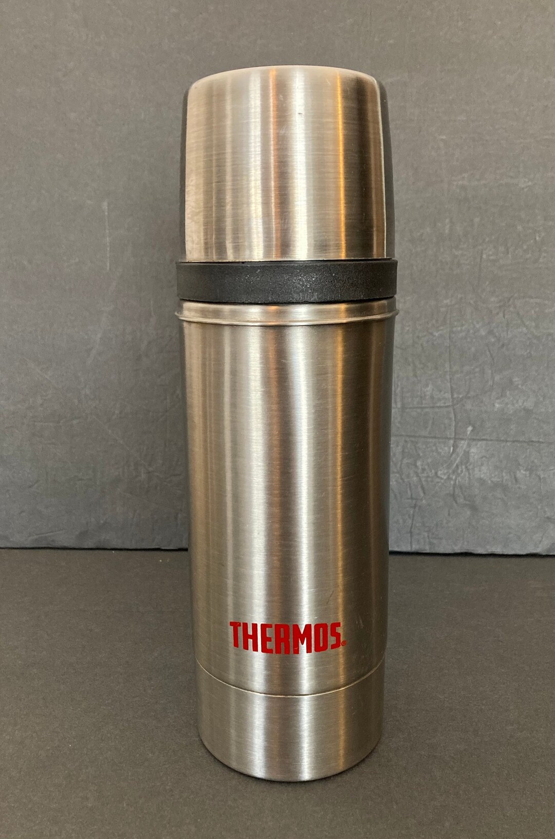 Vintage Stainless Steel Quart Size Thermos Vacuum Bottle in Very Good