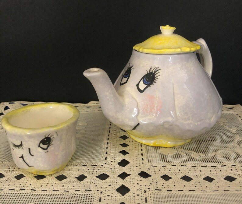 Mrs. Potts and Chip Teapot Set From the Beauty and the Beast Etsy