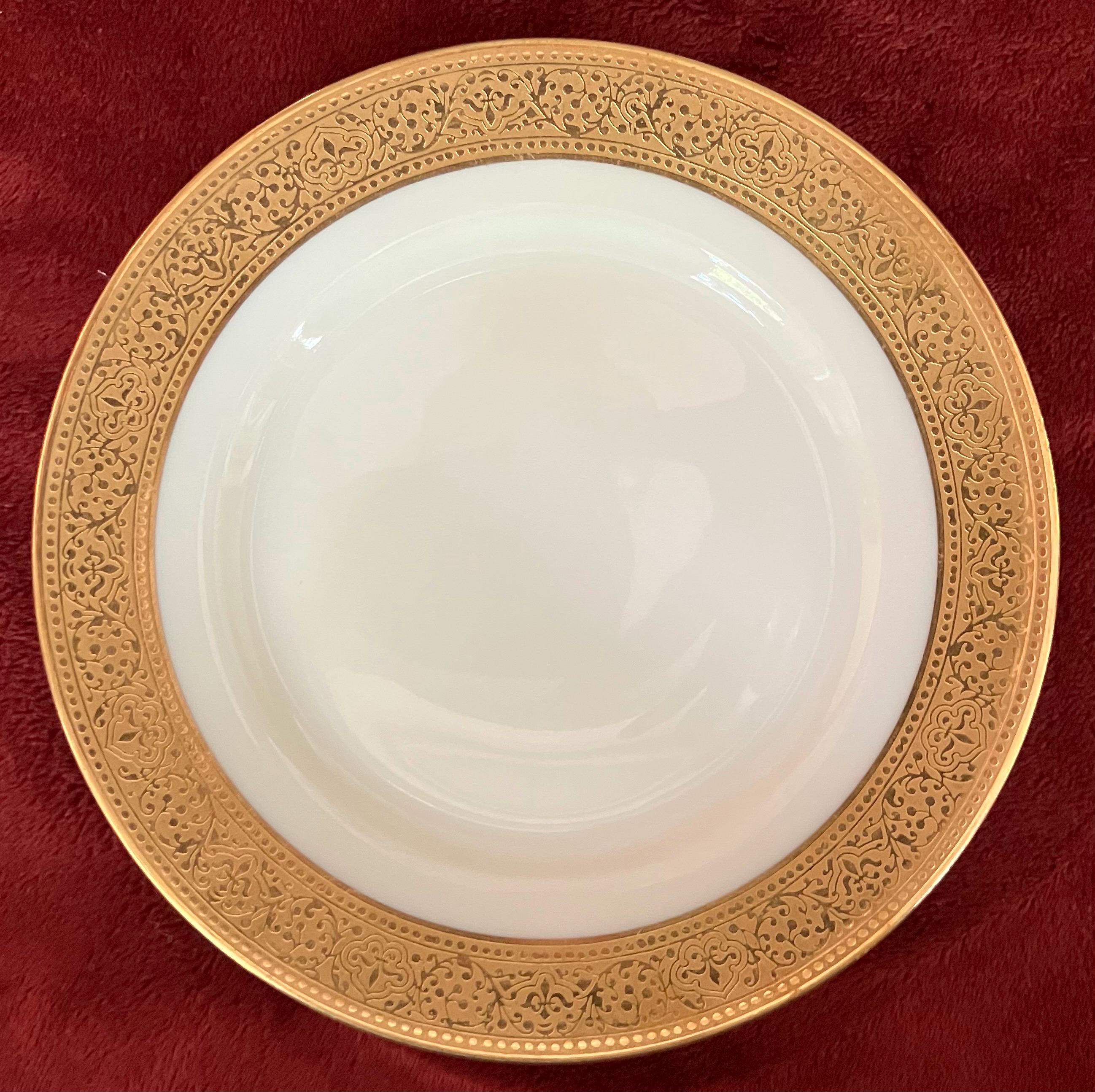 Antique Theodore Haviland Limoges France Porcelain, Wide Gold