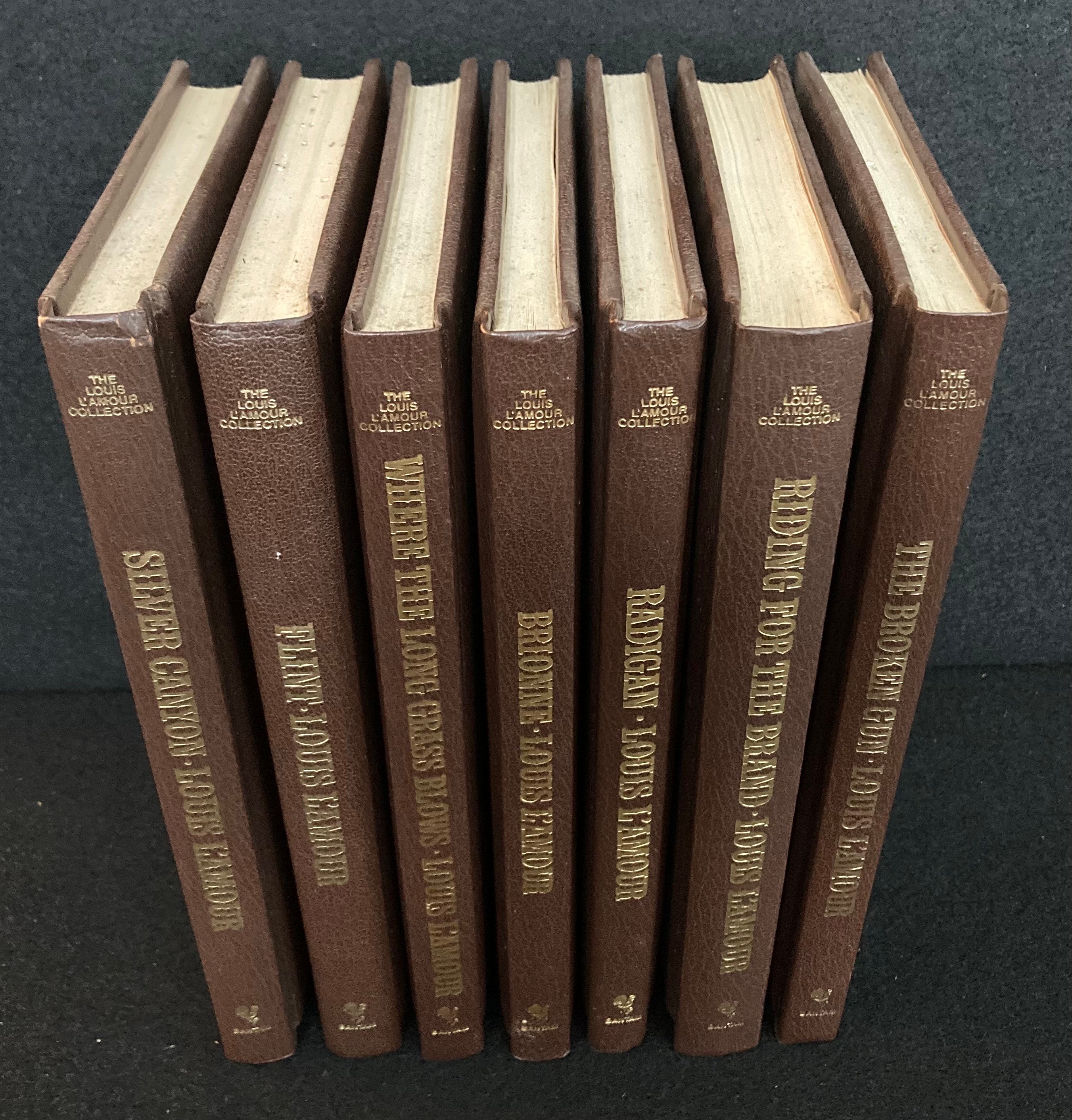 Louis L'amour Collection Set of 7 Volumes Leatherette Hardcover Books ...