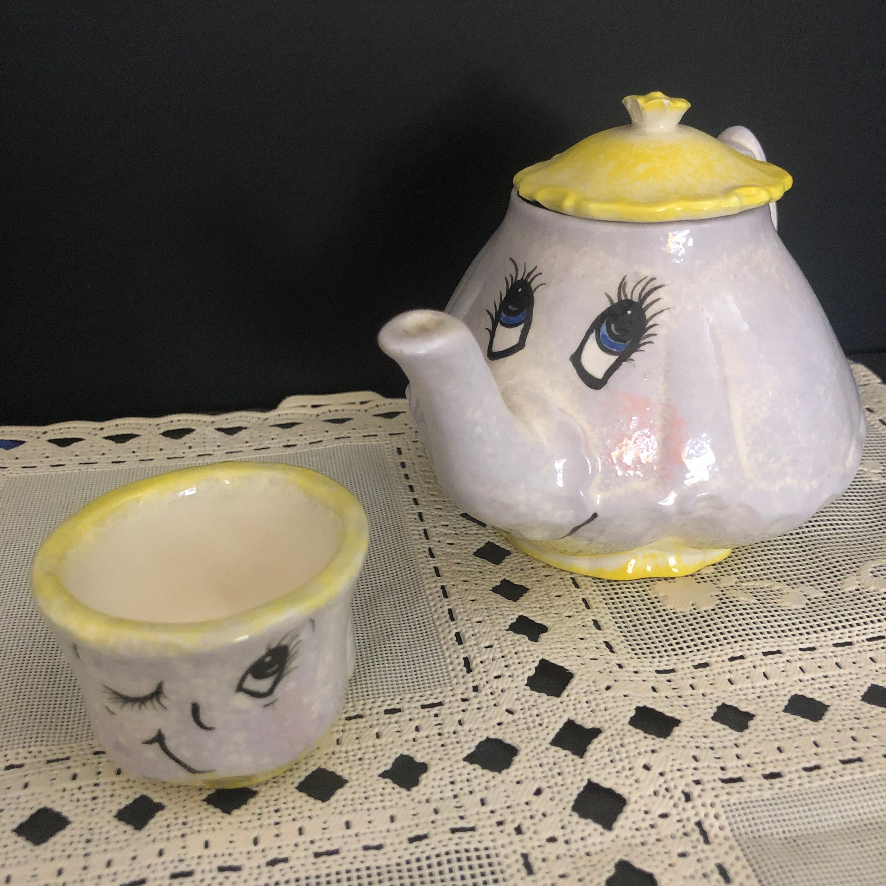 Mrs. Potts and Chip Teapot Set From the Beauty and the Beast Etsy