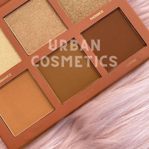 Palette of 6 Contouring and Highlighter face shadows, bronzer and face contour palette, 6 face shadows