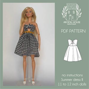 PDF pattern summer dress II for dolls (pdf sewing pattern instant download)