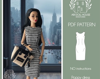 Modello in formato PDF per vestiti per bambole Poppy Parker