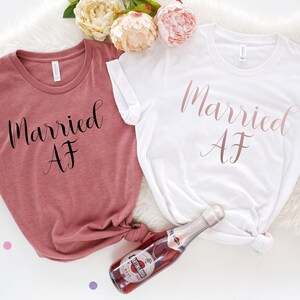 Married AF Shirt, Just Married Shirt, Married Shirt, Couple Shirt,Anniversary Shirt, Husband Wife Tees, Wife Shirt,Wifey Shirt,Honeymoon Tee