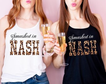 Smashed in Nash Tank Top, Bachelorette Party Trip Shirts