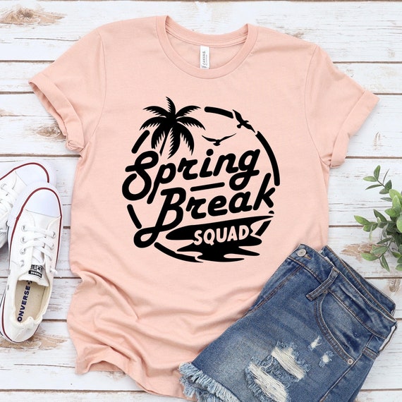 Spring Break Squad T-Shirt Beach Colors Group Matching Tee Spring Break Squad T-Shirt Beach Colors Group Matching Tee