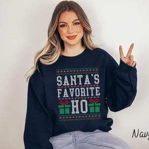 Santa Christmas Sweatshirt, Funny Christmas Sweater, Christmas Hoodie, Christmas Crewneck, Santa Crewneck, Christmas Party Sweater