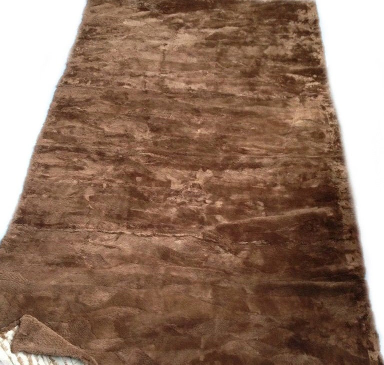 New Sheared Beaver Fur Blanket Throw Bedspread Rug 47x88 Etsy