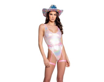 1-Piece Stretchy Rave Bodysuit For Music Festivals