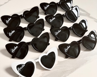 HEART SUNGLASSES Batchelorette Hens Party Bride Babe  Bridesmaid box filler Bridesmaid Gift Proposal box Gift