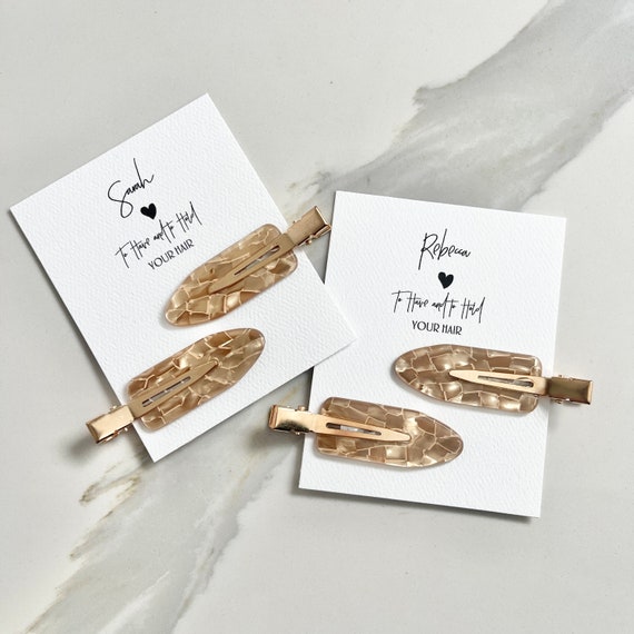 PROPOSAL HAIR CLIPS To have and to hold Non Crease hair pins Bridesmaid box  filler Hair Proposal box Gift Brown Gold