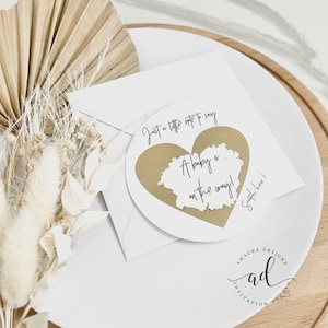 5 x Pregnancy announcement scratch cards round love heart scratchy surprise cards for baby announcement Sydney shipping