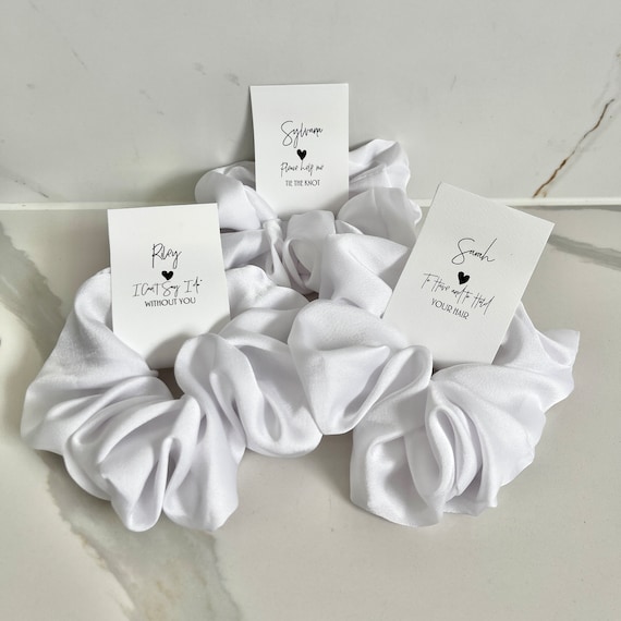Spoiled Child White Silk Luxe Scrunchie Spoiledchild White Scrunchie | eBay main image 3