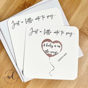 5 x Pregnancy announcement scratch cards rose gold silver love heart scratchy surprise cards for baby announcement Sydney shipping card