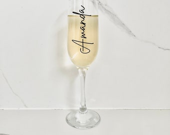 Personalised Champagne Glass Wine Glass Stemless Flute Bridesmaid Proposal Box Gift Proposal Gifts Champagne Glass