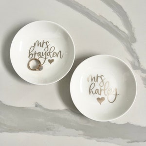 Personalised Ring Dish | Bride gift | Bridesmaid Gift | Wedding Gift for Bride | Engagement Ring Holder