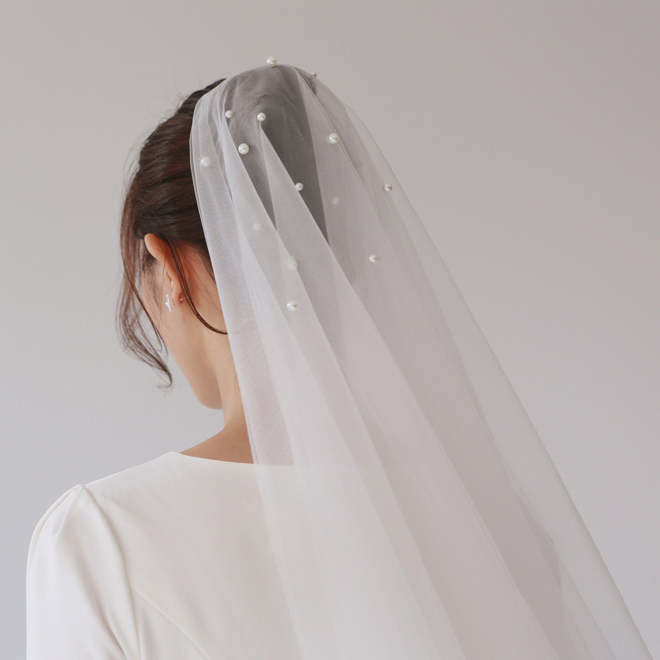 Wedding Veil Simple Veil Bridal Veil Fingertip Veil Chapel Veil