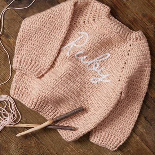 Oversized Knit Sweater Personalized Baby Gift Embroidered Name Baby Toddler Kids Sweater Kleding Unisex kinderkleding Unisex babykleding Sweaters 