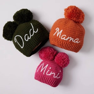 BABY NAME BEANIE® Toddler Hand Embroidered Knit Beanie Toddler Beanie Newborn Name Beanie Custom Knit Beanie Knit Baby Beanie image 10