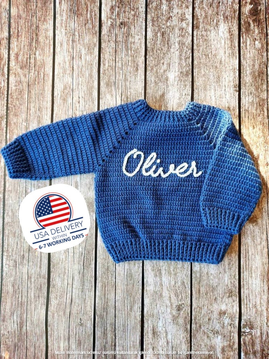 NAME SWEATER BABY® toddler hand Embroidered Knit Sweater Etsy