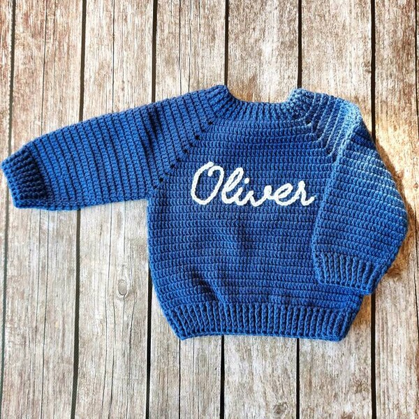 Embroidered Sweater Etsy