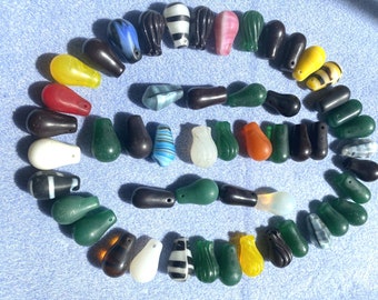 54 Vintage Mali Wedding Beads - African Trade Beads - Bohemia (Czech) Glass