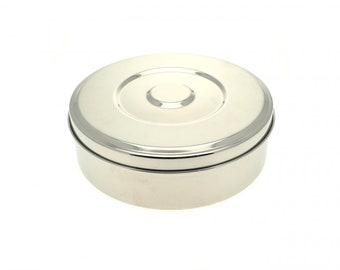 Stainless Steel Masala Dabba | Spice Tin with lid 16cm