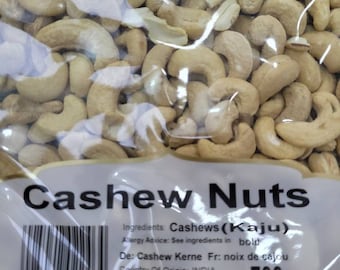 700g grams of the finest cashews from India