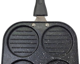 Ignite Cookware Non Stick Mini Pancake 4 Mould Frying Pan 20cm Ideal for Mini Pancakes | Mini Uttapam | Mini Crepe | Frying Eggs