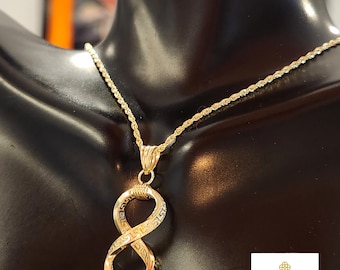 18K Solid Gold Necklace 18K Solid Gold Infinity Necklace 18K Infinity Necklace 18K Forever Love Necklace Fine Jewelry Gift for Her