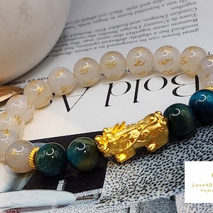 Echtes 24K Gold Pixiu Armband Echtes Feng Shui Armband 24K Pixiu Armband Glücks-Pi-Xiu-Armband Pures Gold Glücksarmband Reichtums-Armband