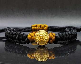 24K Real Gold Money Ball Bracelet Lucky Bracelet 24K Wealth Bracelet Pure Gold Feng Shui Bracelet Pure Gold Wealth Attraction Bracelet