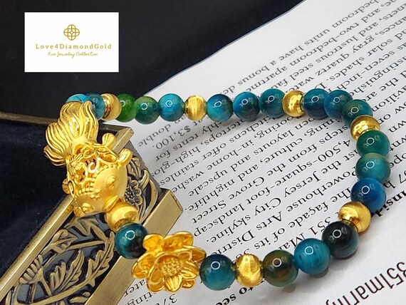 24K Real Pure Gold Bracelet 24K Feng Shui Bracelet Koi Fish Bracelet Koi Fish Bracelet Fengshui Bracelet Wealth Bracelet Fertility Bracelet