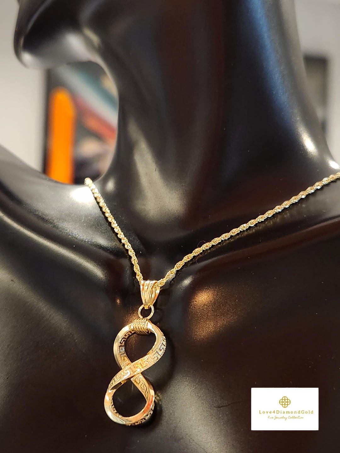 Infinity Gold 18K Solid Gold Infinity Necklace: Fine Jewelry Gift - Etsy
