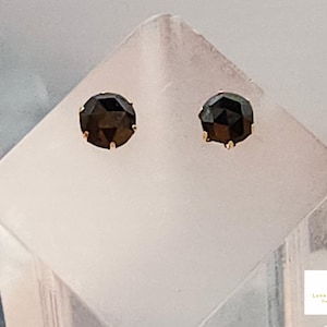Pair of 18K 2Ct Black Diamond Earrings 1 Pair of 18 Black Diamond Stud Earrings Diamond Stud Earrings Unisex Black Diamond Earrings
