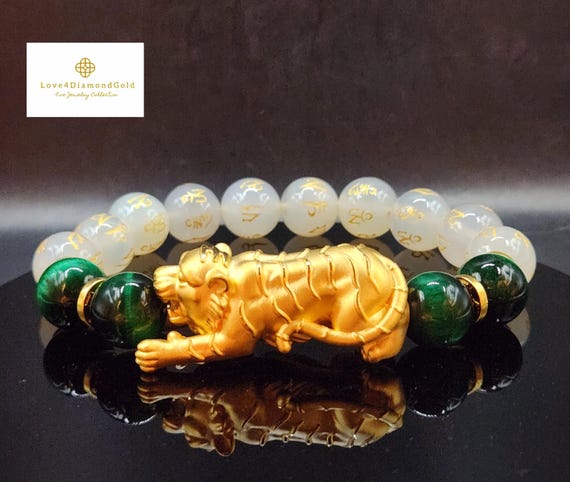 Gold tiger bracelet clearance