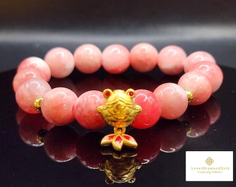 24K Real Pure Gold Bracelet 24K FengShui Bracelet Koi Fish Bracelet Prosperity Bracelet 24K Gold Wealth Bracelet 24K Gold Fertility Bracelet