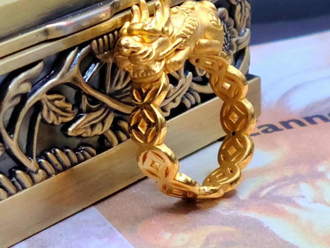 Real 24K Gold Pixiu Bracelet 24K Real Feng Shui Bracelet 24K