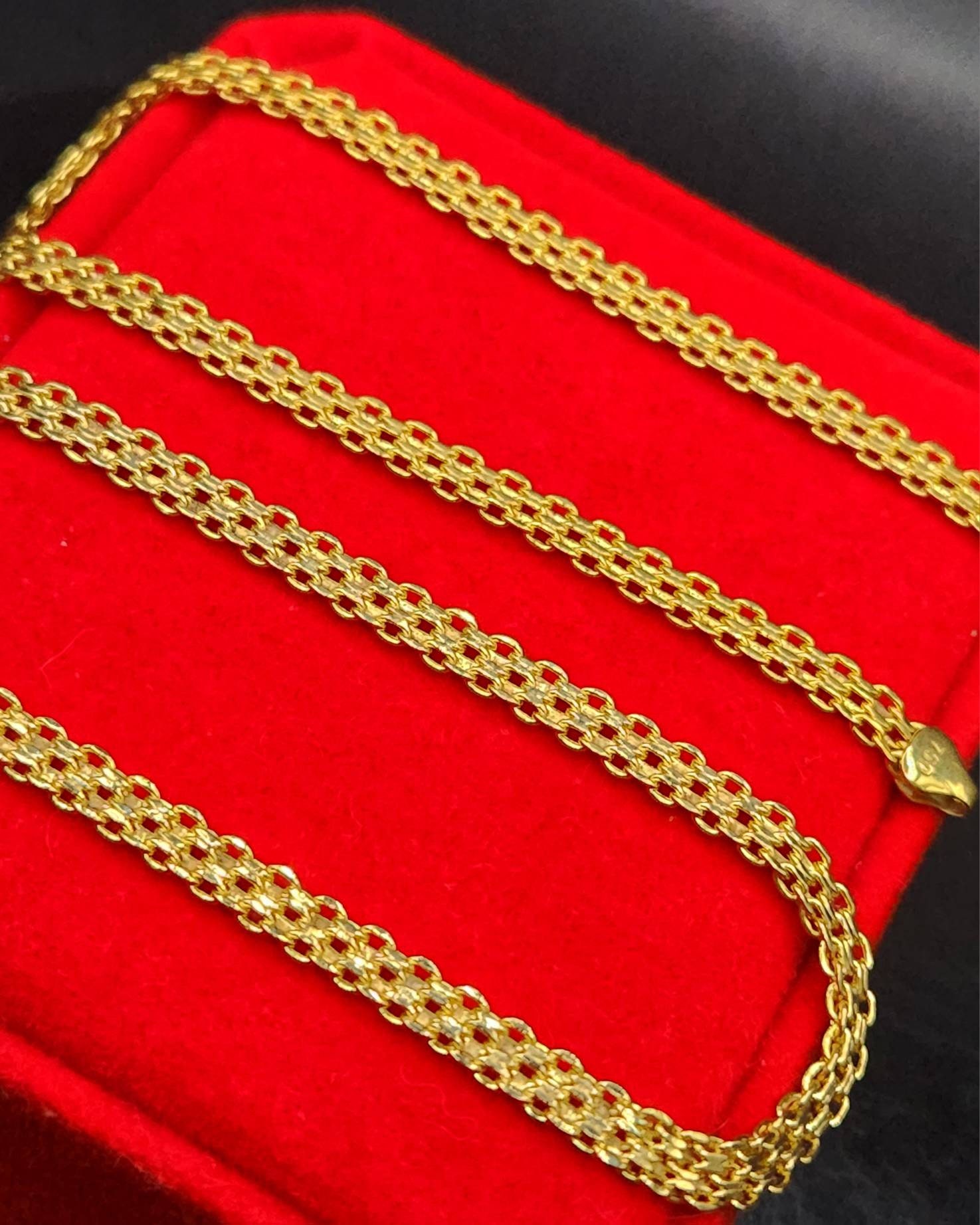 Real 18K Gold Bracelet 18K Gold Mesh Chain Bracelet 18K Gold Etsy