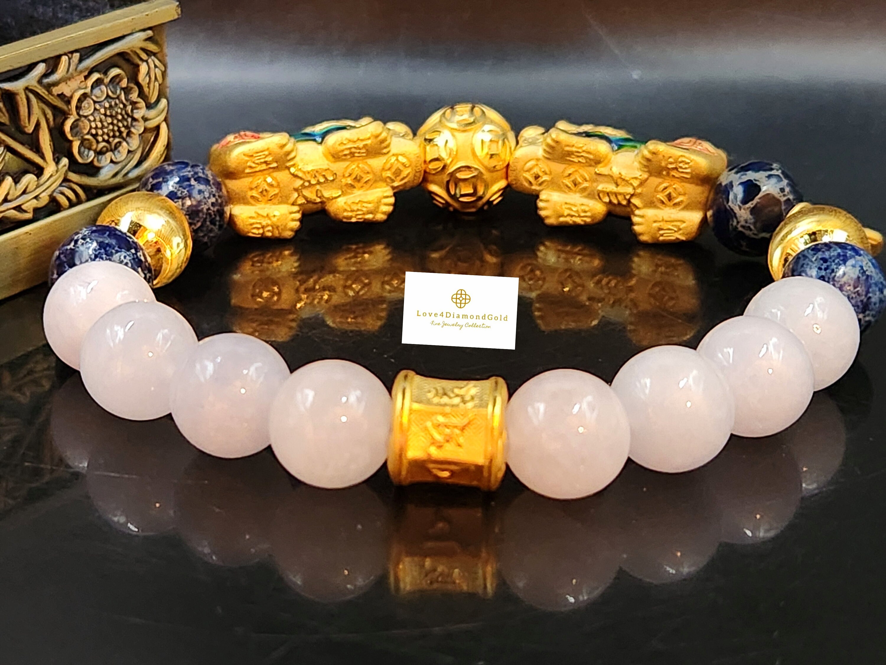 新着 24K Real Gold 24K Bracelet Shui Feng Real 24K Bracelet Pixiu アクセサリー