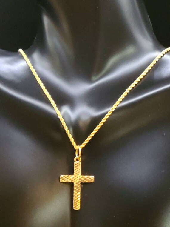 Real 21K Gold Cross Necklace Cross 