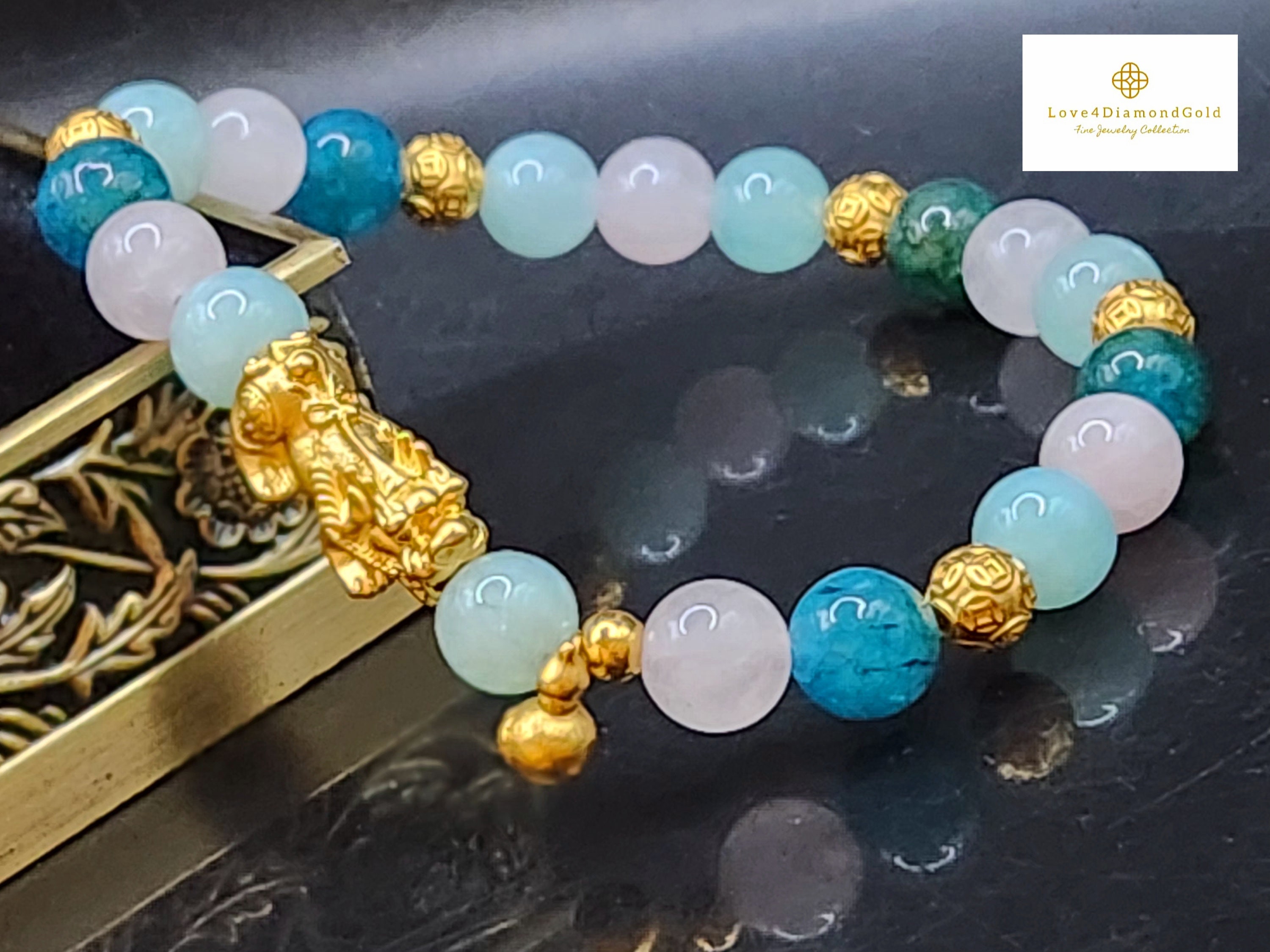 Echtes 24K Gold Pixiu Armband Feng Shui Armband 24K Reichtum Armband 24K Geldball Armband 24K Glück Piyao Armband 24K Pixiu Armband