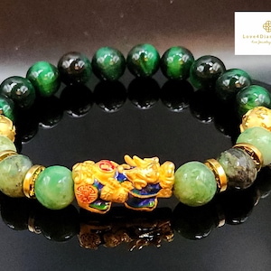 Real 24K Gold Pixiu Bracelet Feng Shui Bracelet 24K Wealth Bracelet Money Ball Bracelet 24K Lucky Piyao Bracelet Love Bracelet Fine Jewelry