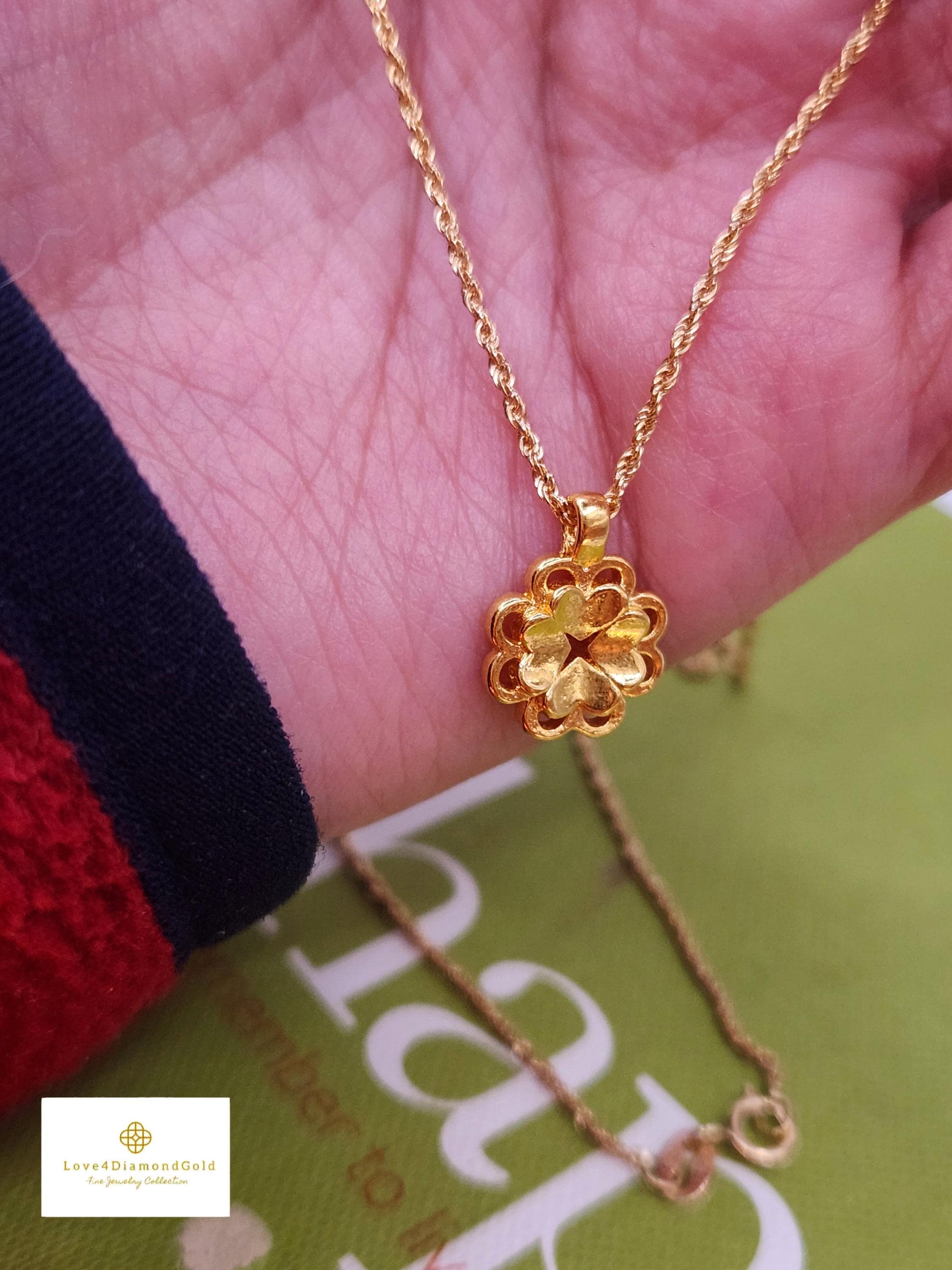 24K 本物のゴールドネックレス ミニマリストゴールドネックレス 24K 
