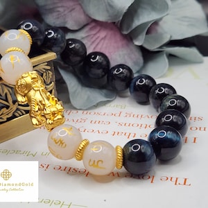 24K Echt Feng Shui Armband 24K Pixiu Armband Reichtum Armband Geldfänger Armband 24K Doppel Pixiu Armband Pure Gold Glücksarmband